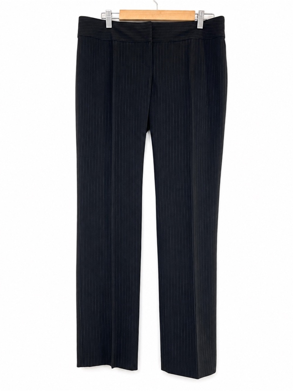 Michael Kors Pinstripe Dress Pants Sz 10 Mid Rise Trousers Office Straight Leg